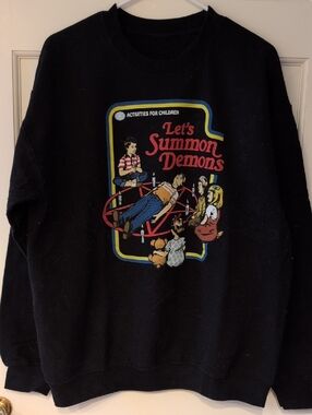 Wicked Black 'Let's Summon Demons' Graphic Crewneck Sweatshirt
